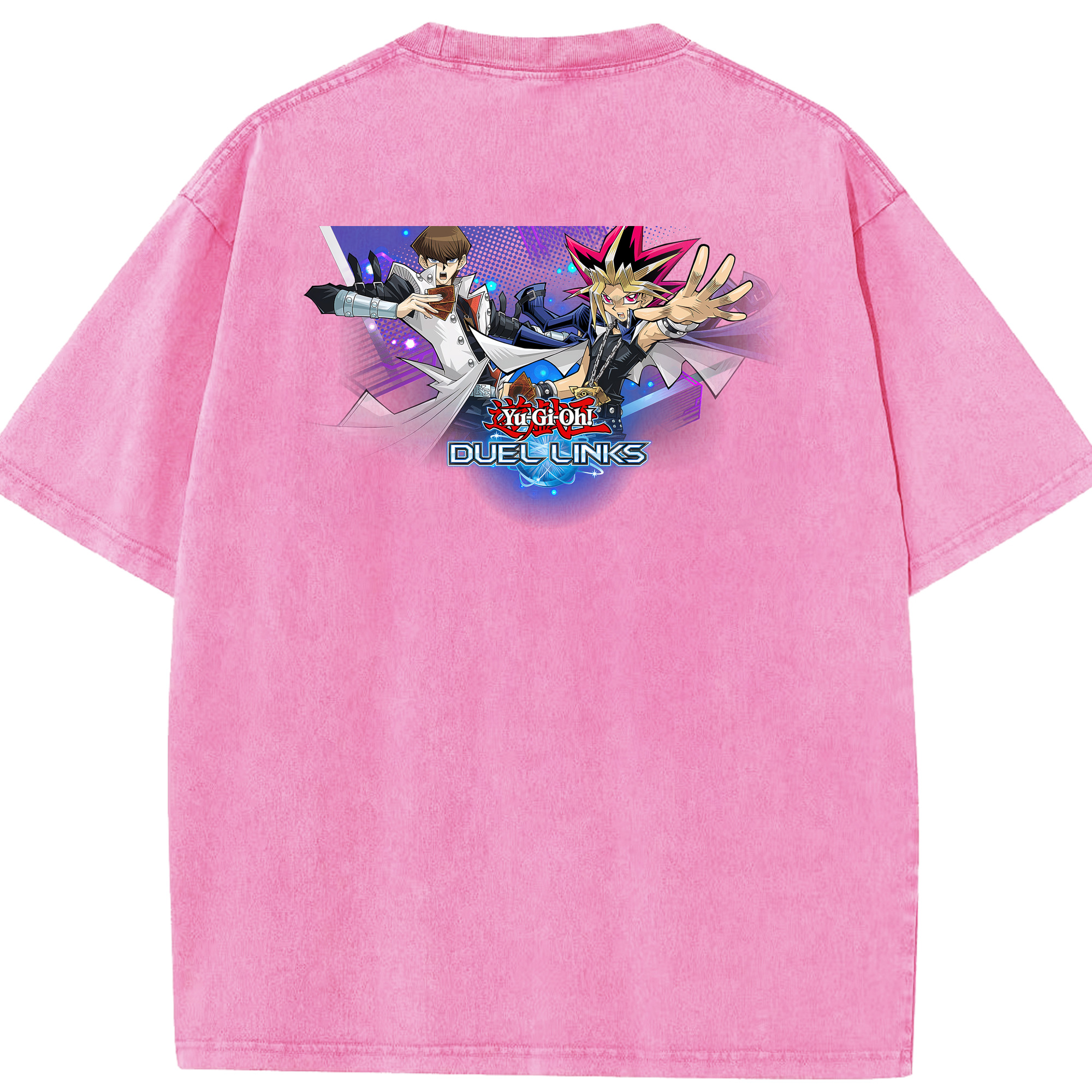 （画像用） 遊☆戯☆王 Yu-Gi-Oh! 綿100% ヴィンテージ風 半袖Tシャツ（背面プリント）